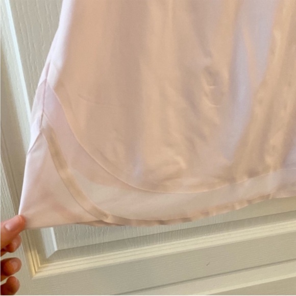 ATHLETA TOP, Size LP, Light Pink Cadence Short Sleeve Athleisure Tee, Excellent. - Picture 4 of 11